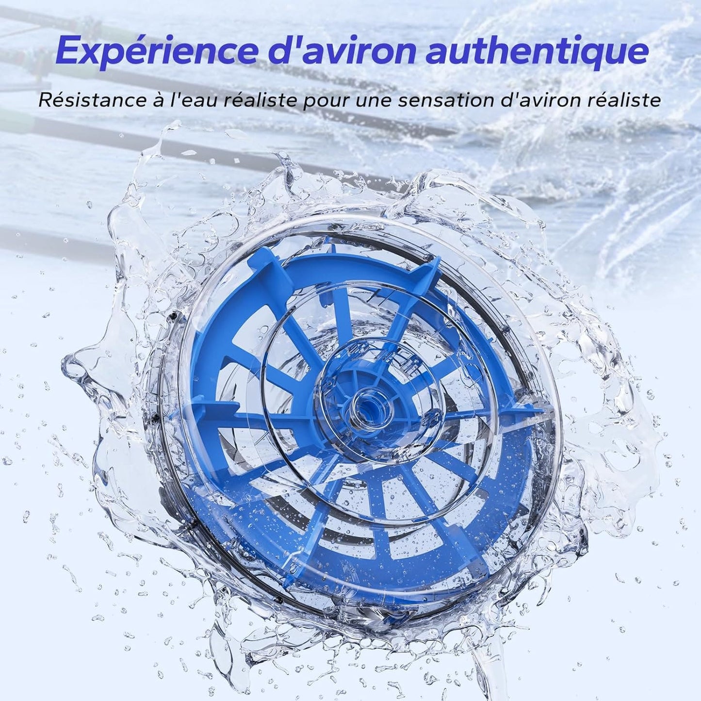 Rameur à Eau Homefit WaterFlow – Réservoir 15 L Incliné à 45° – Bluetooth – Charge Max. 150 kg