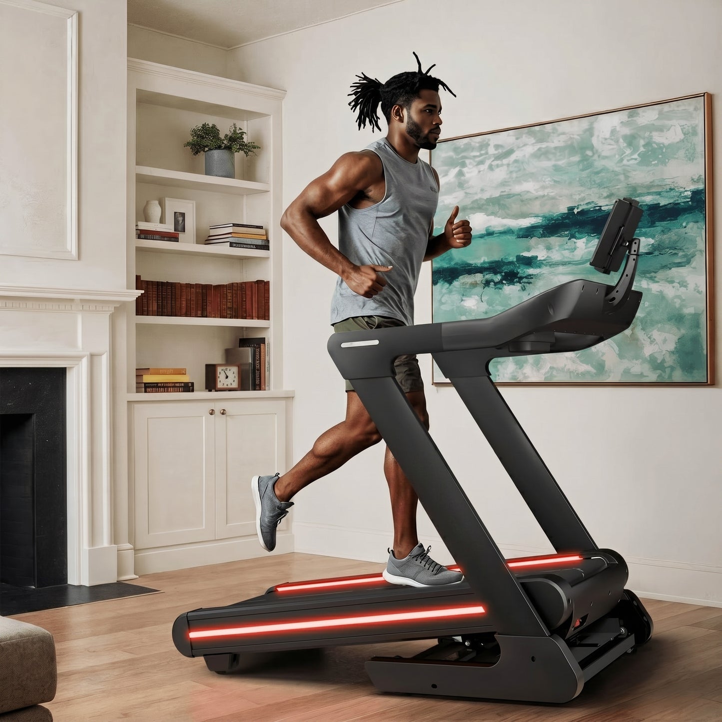 Tapis de course Apex – 20 km/h – Inclinaison 16 % – 7 CV – Bluetooth