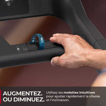 Tapis de course Apex – 20 km/h – Inclinaison 16 % – 7 CV – Bluetooth