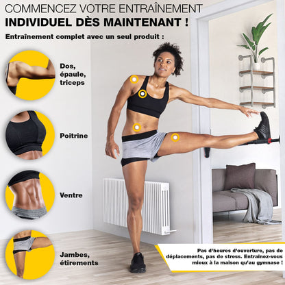 Barre de Traction Porte Homefit PowerGrip – Sans Perçage – Réglable 65 à 90 cm – Poignées Antidérapantes – 150 kg