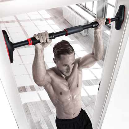 Barre de Traction Porte Homefit PowerGrip – Sans Perçage – Réglable 65 à 90 cm – Poignées Antidérapantes – 150 kg