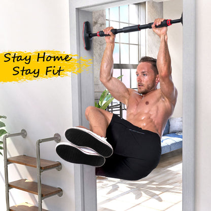 Barre de Traction Porte Homefit PowerGrip – Sans Perçage – Réglable 65 à 90 cm – Poignées Antidérapantes – 150 kg
