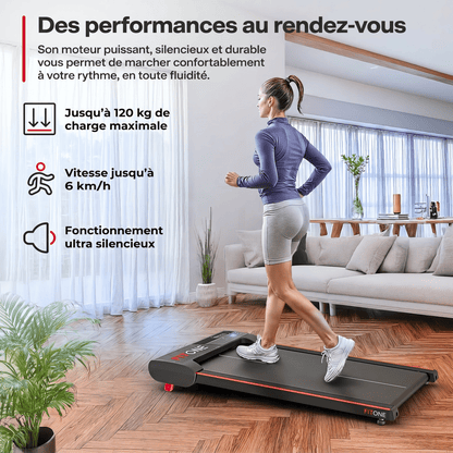 Tapis de marche FitOne – 6 km/h – Inclinaison 9 % – 4 programmes – Bluetooth