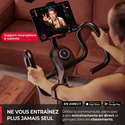 Vélo d’Appartement Homefit PulseFit – 24 Niveaux – Bluetooth – Support Tablette 360° – Charge Max. 120 kg