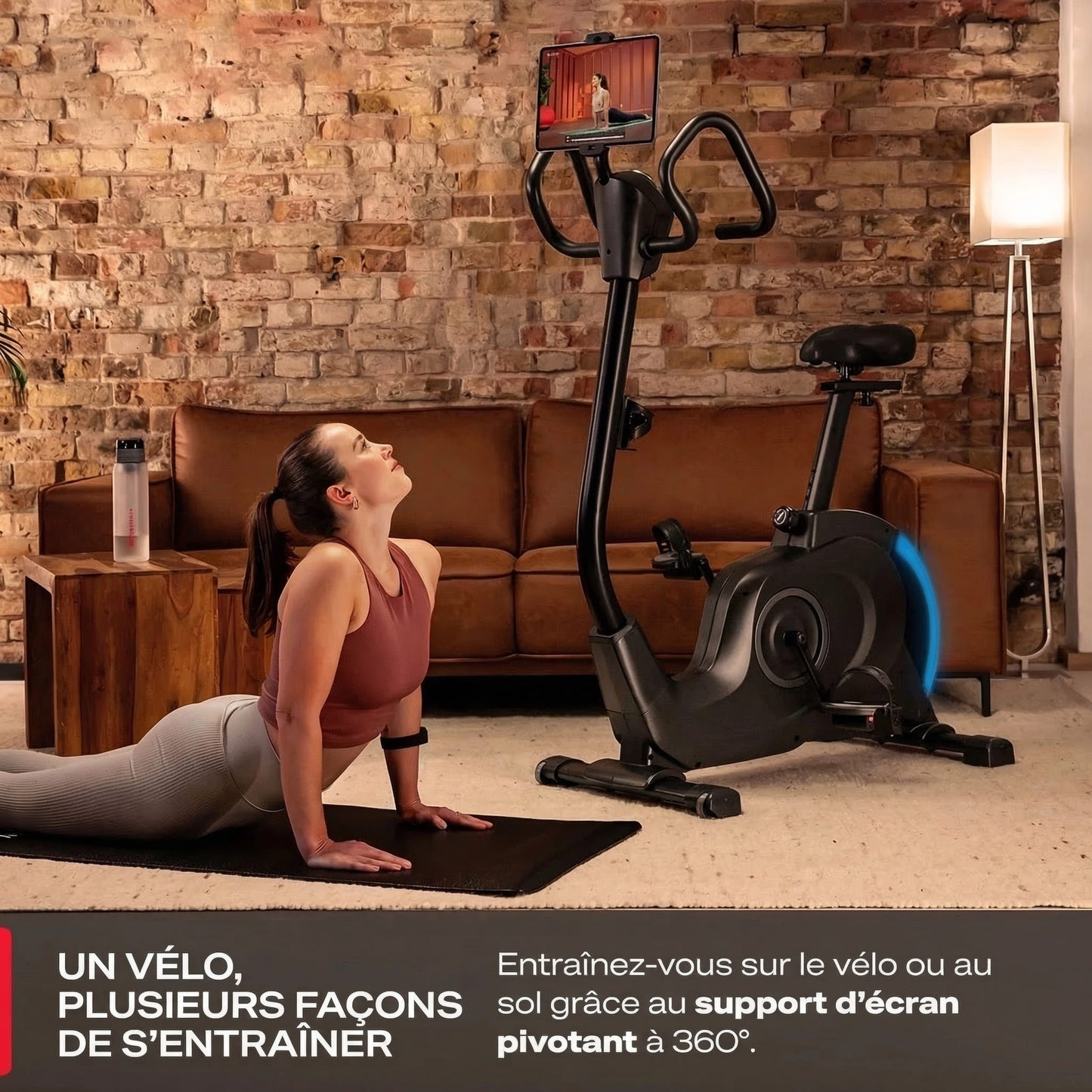 Vélo d’Appartement Homefit PulseFit – 24 Niveaux – Bluetooth – Support Tablette 360° – Charge Max. 120 kg