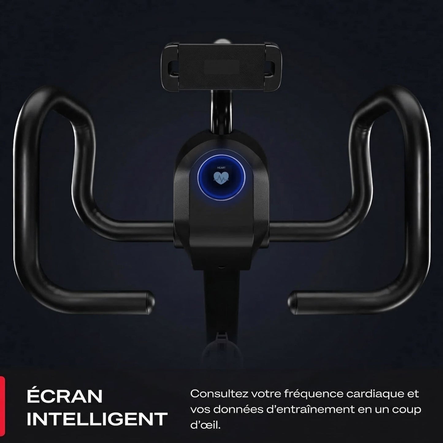 Vélo d’Appartement Homefit PulseFit – 24 Niveaux – Bluetooth – Support Tablette 360° – Charge Max. 120 kg