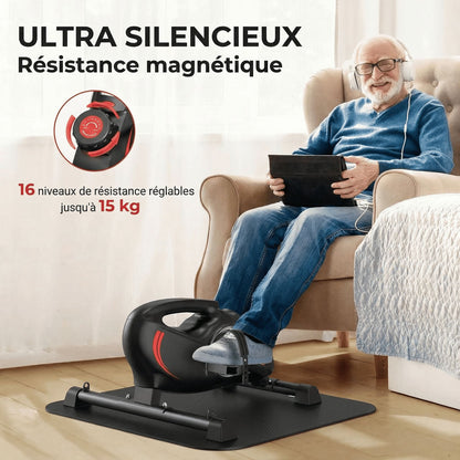 Pédalier d’Appartement Homefit Mini – 16 Niveaux de Résistance – Écran LCD – Bandes Élastiques – Compact