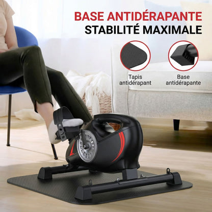 Pédalier d’Appartement Homefit Mini – 16 Niveaux de Résistance – Écran LCD – Bandes Élastiques – Compact