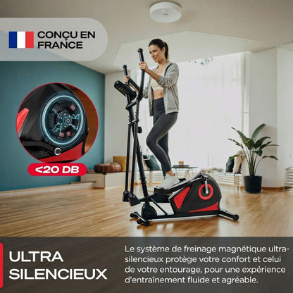 Vélo Elliptique Homefit Stride – 8 Niveaux de Résistance – Bluetooth – Écran LCD – Charge Max. 120 kg