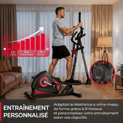 Vélo Elliptique Homefit Stride – 8 Niveaux de Résistance – Bluetooth – Écran LCD – Charge Max. 120 kg