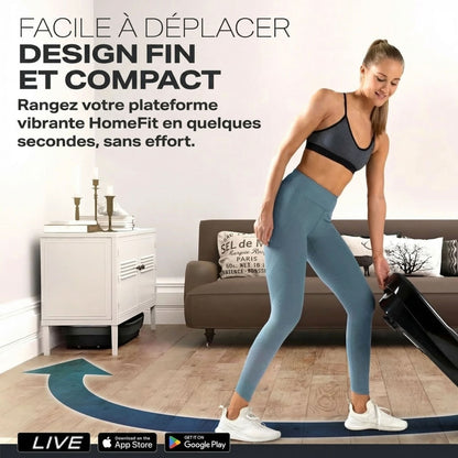 Plateforme vibrante Homefit – 180 niveaux – 7 programmes – 200 W – Télécommande