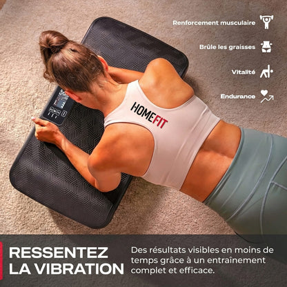 Plateforme vibrante CoreVibe – 99 niveaux – 200 W – Bluetooth – Télécommande