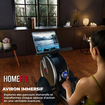 Rameur Magnétique Homefit Rower Pro – 32 Niveaux – Écran LED – Bluetooth – Charge Max. 150 kg