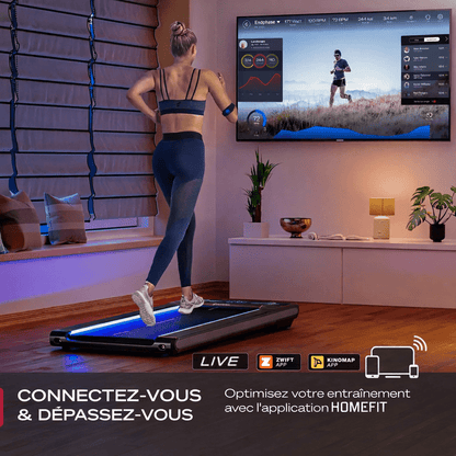 Tapis de marche Lite Mini – 6 km/h – Bluetooth – 4 programmes – LED 7 couleurs