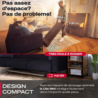 Tapis de marche Lite Mini – 6 km/h – Bluetooth – 4 programmes – LED 7 couleurs