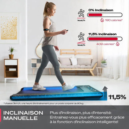 Tapis de marche Lite Mini – 6 km/h – Bluetooth – 4 programmes – LED 7 couleurs