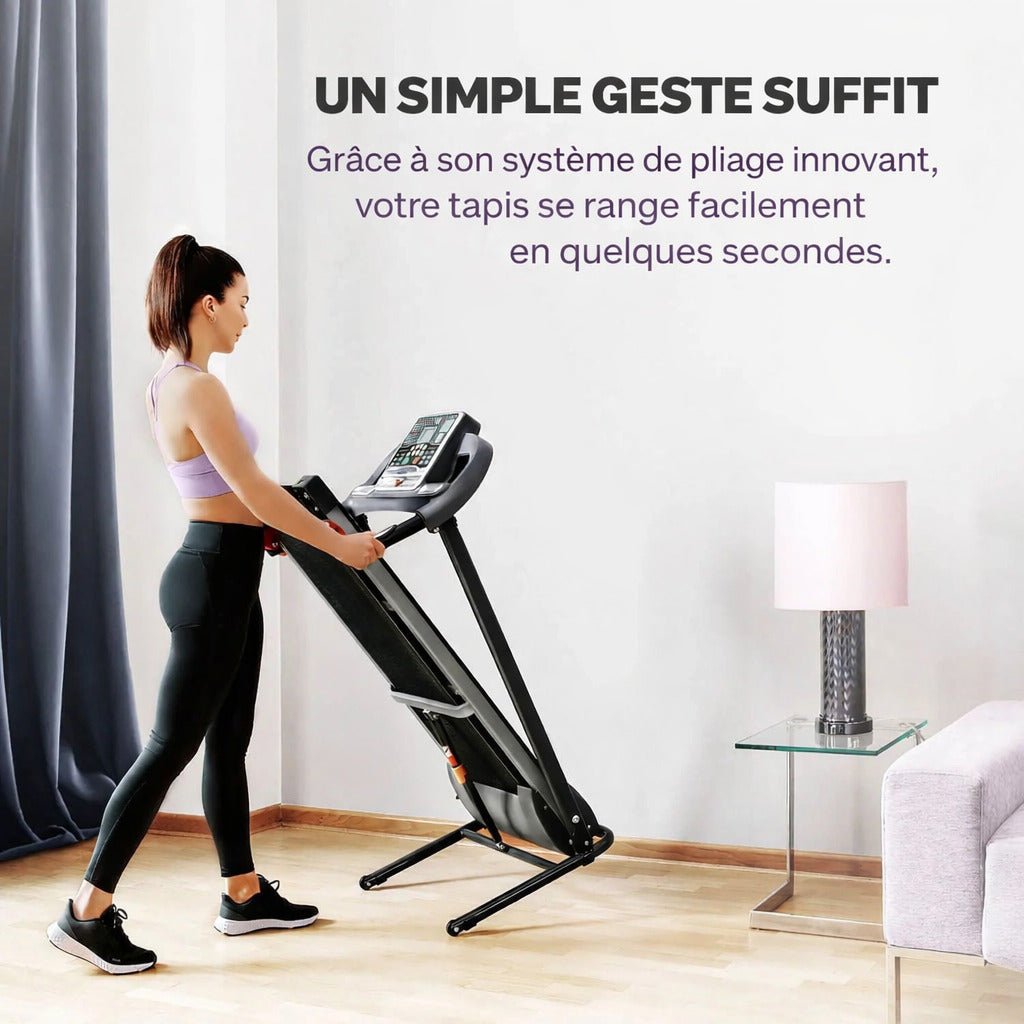 Tapis de course SprintFlow – 10 km/h – 12+1 programmes – Bluetooth – Autolubrifiant