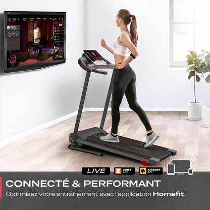 Tapis de course SprintFlow – 10 km/h – 12+1 programmes – Bluetooth – Autolubrifiant