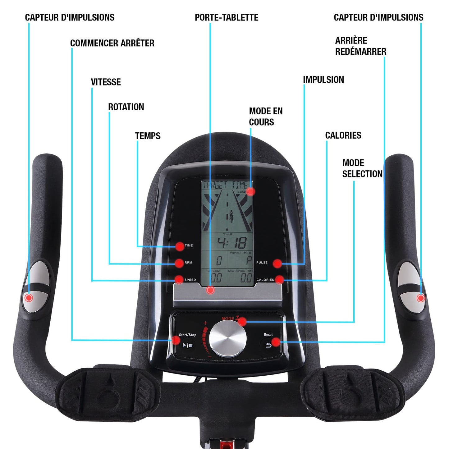 Vélo d’Appartement Homefit SpeedPro – 25 kg d’Inertie – Kinomap – Support Tablette – 150 kg